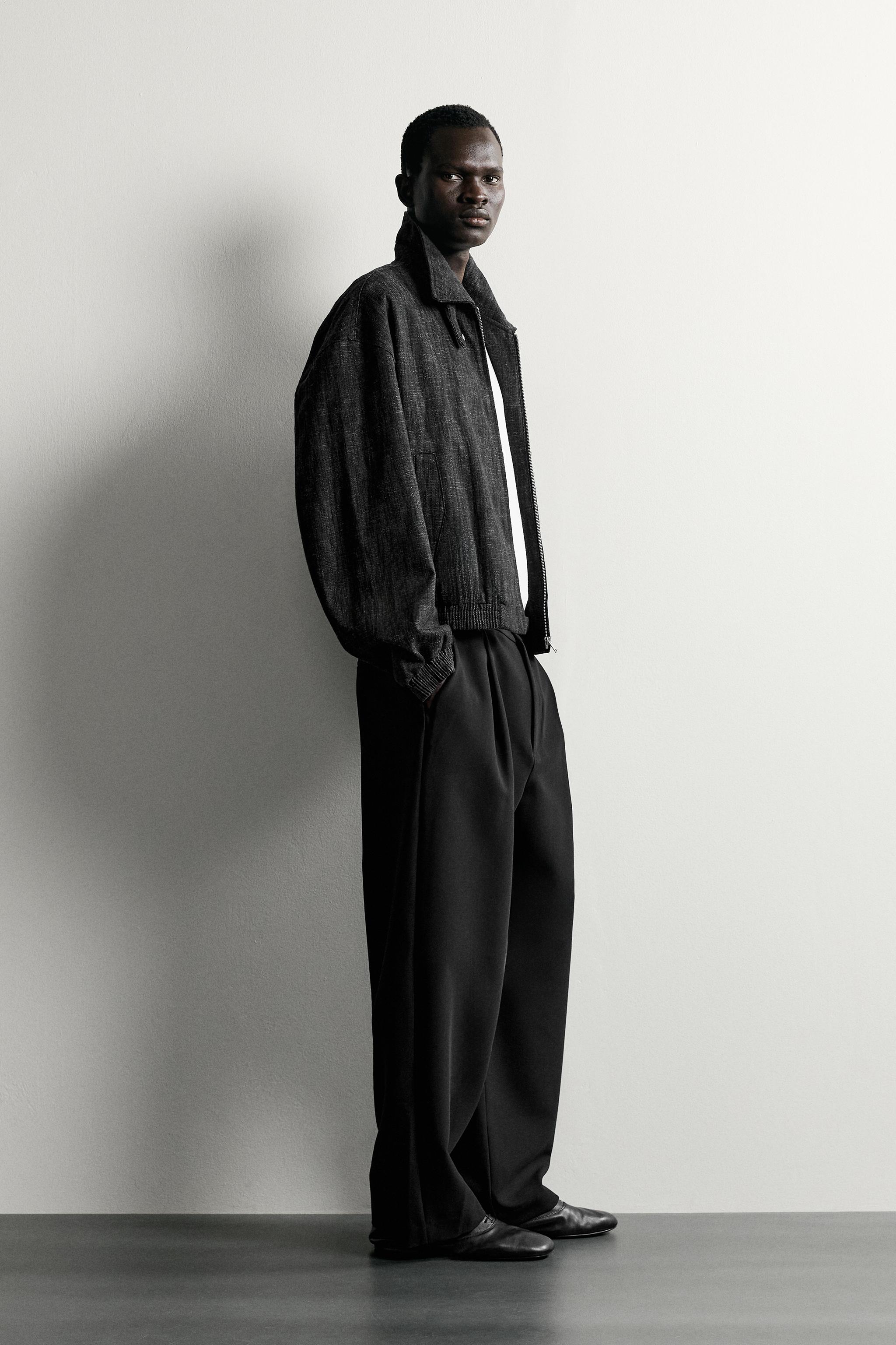 COTTON-BLEND STRUCTURED JACKET